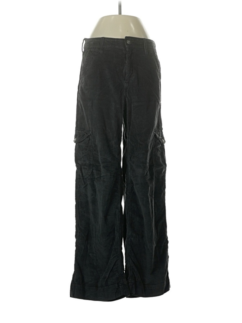 Black Wide-Leg Cargo Pants